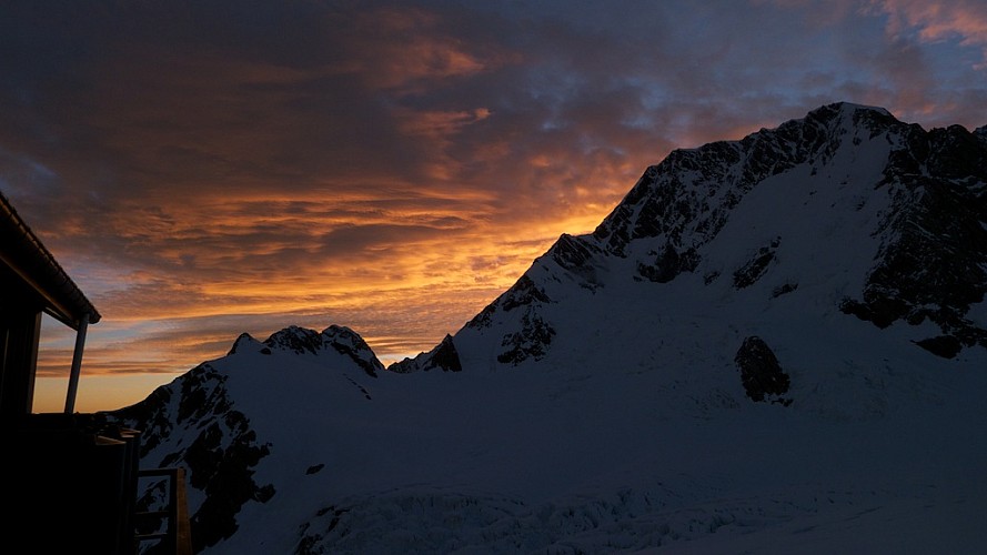 ANZAC Peaks and East Ridge of Aoraki Mt Cook at 9pm
