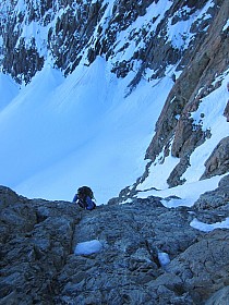 Steep scrambling to gain couloir
Photo:&nbsp;'2013 Dec 14 08:21'
Original size:&nbsp;1,024 x 1,365; 245 kB
Filename:&nbsp;'04 Steep scrambling to gain couloir'