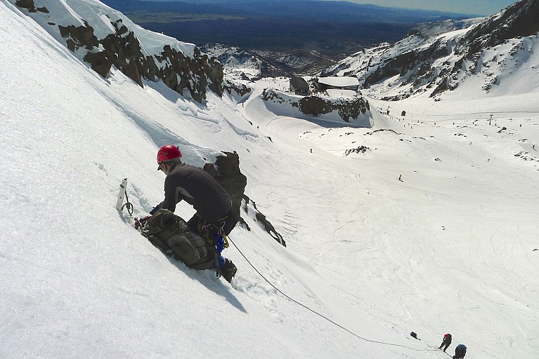Marcus making yet another t-slot on the side of Knoll Ridge