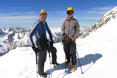 Rob and Dan on the main divide at Pioneer Pass