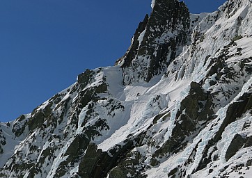 Dan climbing a pitch on Grey Peak